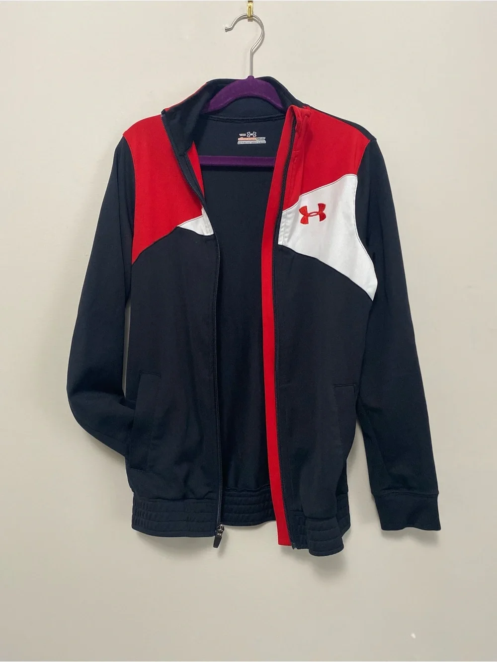 Under Armour Kids Jacket YSM Colorblock Track Athleisure School Streetwear Retro